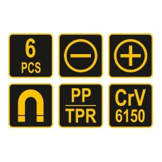 60783 VOREL Set surubelnite, 6 piese..